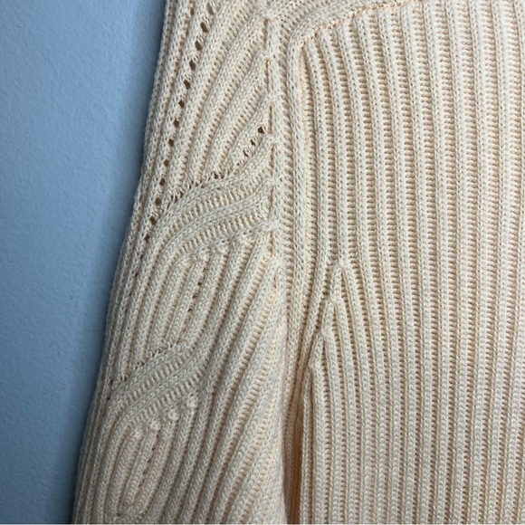 New Petite Sophisticate Womens Merino Wool Full Zip Cardigan Sz M Italian Cream - Picture 3 of 14